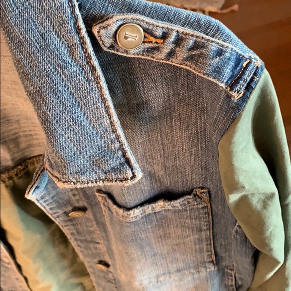 Pilcro Letterpress denim army jacket utility block - Picture 7 of 8